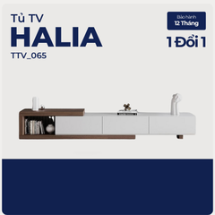 HALIA, Kệ tivi phong cách hiện đại kết hợp trang trí, TTV_065, 200x40x35cm, MDF phủ sơn 2K, Nội thất Nhà Trên Cao