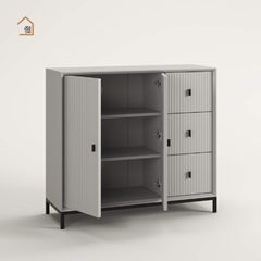 NAAVA, Tủ lưu trữ phong cách tối giản hiện đại, TLT_046, 120x40x80cm, Gỗ MDF phủ sơn 2K, Nội thất Nhà trên cao