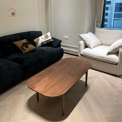 LONA, Bàn trà phong cách Japandi sang trọng, BT_013, 100x50x40cm, Plywood phủ veneer, Nội thất Nhà trên cao