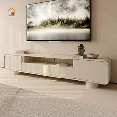 CLEME, Kệ tivi bo góc-thiết kế tối giản, TTV_043, 180x40x50cm, MDF phủ sơn 2K, Nội thất Nhà Trên Cao