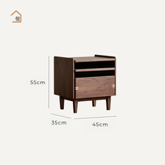 LIM, Tủ đầu giường trang trí nhỏ gọn, TDG_008, 45x35x55cm, Plywood phủ Veneer, Nội thất Nhà trên cao