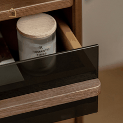 LIM, Tủ đầu giường trang trí nhỏ gọn, TDG_008, 45x35x55cm, Plywood phủ Veneer, Nội thất Nhà trên cao