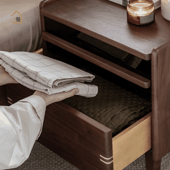 LIM, Tủ đầu giường trang trí nhỏ gọn, TDG_008, 45x35x55cm, Plywood phủ Veneer, Nội thất Nhà trên cao