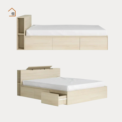 MELA, Giường ngủ 3 hộc tủ kéo, GN_010, 200x160x35cm, Nội thất Nhà Trên Cao