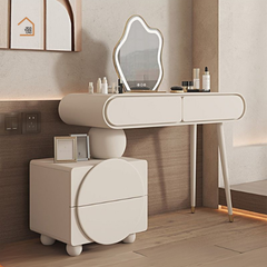 OLIVIA, Bàn trang điểm hiện đại, BTD_018, 120x40x75cm, MDF phủ sơn 2K, Nội thất Nhà Trên Cao