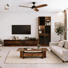 SOLIN, KS_010, Kệ sách trang trí tối giản, 90x30x180cm, Plywood phủ veneer, Nội thất Nhà trên cao