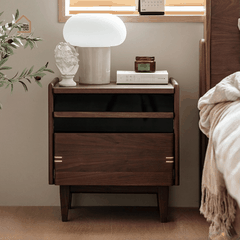 LIM, Tủ đầu giường trang trí nhỏ gọn, TDG_008, 45x35x55cm, Plywood phủ Veneer, Nội thất Nhà trên cao