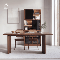 SOLIN, KS_010, Kệ sách trang trí tối giản, 90x30x180cm, Plywood phủ veneer, Nội thất Nhà trên cao