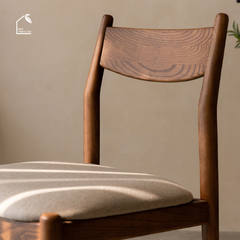 HONA, GD_001, ghế đơn phong cách cổ điển sang trọng, 43x45x80cm, Plywood phủ veneer, Nội thất Nhà trên cao