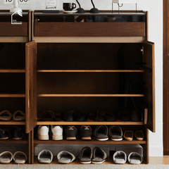 HONA, TG_022, Tủ giày thanh lịch sang trọng, 90x35x115cm, Gỗ Plywood phủ Veneer, Nội thất Nhà trên cao