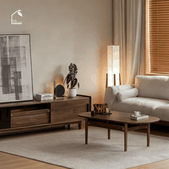 HONA, BT_013, Bàn trà phong cách sang trọng, 100x50x40cm, Plywood phủ veneer, Nội thất Nhà trên cao