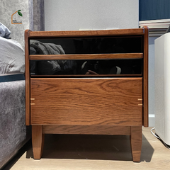 HONA, TDG_008, Tủ đầu giường trang trí nhỏ gọn, 45x35x55cm, Plywood phủ Veneer, Nội thất Nhà trên cao