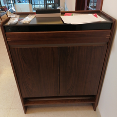 HONA, TG_022, Tủ giày thanh lịch sang trọng, 90x35x115cm, Gỗ Plywood phủ Veneer, Nội thất Nhà trên cao