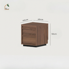 LINEA, TDG_010, Tủ đầu giường sang trọng, 45x40x50cm, Plywood phủ Veneer, Nội thất Nhà trên cao
