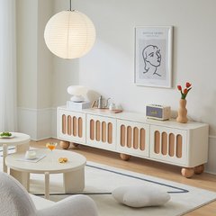 BRUNA, TTV_037, Kệ tivi phong cách Japandi, 180x40x50cm, MDF phủ sơn 2K, Nội thất Nhà Trên Cao