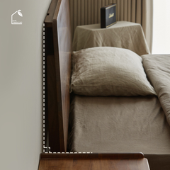 HONA, GN_017, Giường ngủ phong cách sang trọng tối giản, 200x160x100cm, Plywood phủ Veneer, Nội thất Nhà trên cao