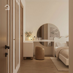 BRUNA, BTD_012, Bàn trang điểm hiện đại sang trọng, 120x40x75cm, MDF phủ sơn 2K, Nội thất Nhà Trên Cao