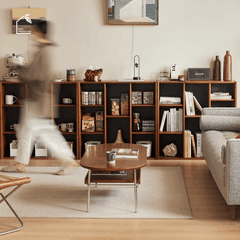 SOLIN, KS_011, Kệ sách phong cách sang trọng thanh lịch, 80x40x80cm, Plywood phủ veneer, Nội thất Nhà trên cao