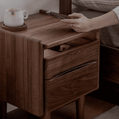 SERI, Tủ Đầu Giường Nhỏ Gọn Tiện Dụng, TDG_011, 40x40x50cm, Gỗ Plywood Phủ Veneer, Nội Thất Nhà Trên Cao