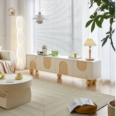 BRUNA, TTV_034, Kệ tivi phong cách Japandi hiện đại,180x40x50cm, MDF phủ sơn 2K, Nội thất Nhà Trên Cao