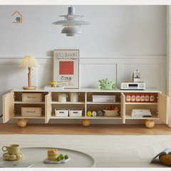 BRUNA, TTV_034, Kệ tivi phong cách Japandi hiện đại,180x40x50cm, MDF phủ sơn 2K, Nội thất Nhà Trên Cao