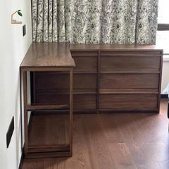 TAMO, BLV_024, Bàn làm việc sang trọng thanh lịch, 120x40x75cm, Plywood phủ Veneer, Nội thất Nhà Trên Cao