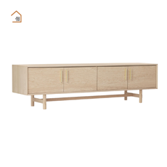 DADA, Kệ tivi đa năng 4 cánh mở, TTV_083, 180x40x50cm, Plywood phủ Veneer, Nội thất Nhà Trên Cao