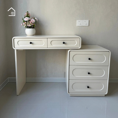 MIU, BTD_029, Bàn trang điểm có tủ lưu trữ hiện đại tiện dụng, 120x40x75cm, MDF phủ sơn 2K, Nội thất Nhà Trên Cao