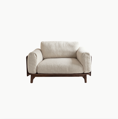 HONA, SFD_001, sofa đơn phong cách Japandi thanh lịch, 95x97x80cm, Plywood phủ Veneer, Nội thất Nhà Trên Cao