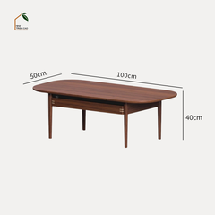 HONA, BT_013, Bàn trà phong cách sang trọng, 100x50x40cm, Plywood phủ veneer, Nội thất Nhà trên cao
