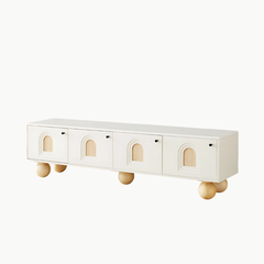 BRUNA, TTV_032, Kệ tivi phong cách Japandi hiện đại, 180x40x50cm, MDF phủ sơn 2K, Nội thất Nhà Trên Cao