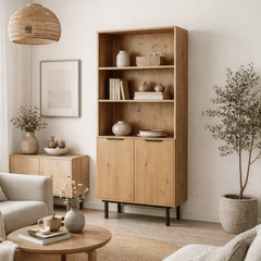 RIA, TLT_057, Tủ lưu trữ phong cách hiện đại, 80x40x180cm, Gỗ MDF phủ Melamine, Nội thất Nhà trên cao