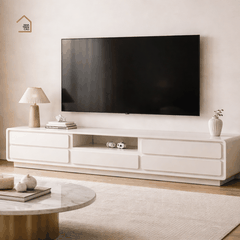 CLOE, TTV_044, Kệ tivi thiết kế hiện đại bo tròn , đa năng, 180x40x45cm, MDF phủ sơn 2K, Nội thất Nhà Trên Cao