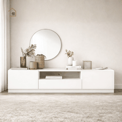 DARIA, TTV_050, Kệ tivi phong cách Scandinavian, 180x40x45cm, MDF phủ sơn 2K, Nội thất Nhà Trên Cao