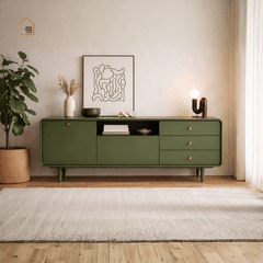 HILMA, TTV_070, Kệ tivi đa năng phong cách hiện đại, 180x40x55cm, MDF phủ sơn 2K, Nội thất Nhà Trên Cao