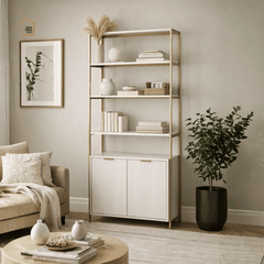 NANCY, TLT_094, Tủ lưu trữ - Kệ trang trí, 70x40x175cm, Gỗ MDF phủ sơn 2K, Nội thất Nhà trên cao