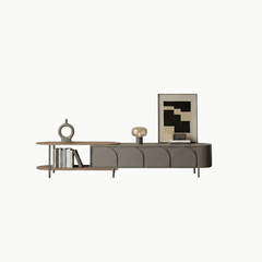 FRANKIE, TTV_062, Kệ tivi kết hợp trang trí phong cách hiện đại, MDF phủ sơn 2K, 220x40x50cm, Nội thất Nhà Trên Cao
