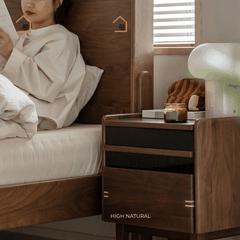 LIM, Tủ đầu giường trang trí nhỏ gọn, TDG_008, 45x35x55cm, Plywood phủ Veneer, Nội thất Nhà trên cao