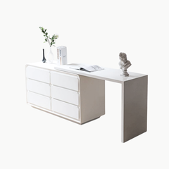 KARA, BTD_002, Bàn làm việc kết hợp bàn trang điểm 6 hộc sơn 2k, 120x40x75, Nội thất Nhà trên cao