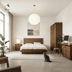 LINEA, TDG_010, Tủ đầu giường sang trọng, 45x40x50cm, Plywood phủ Veneer, Nội thất Nhà trên cao