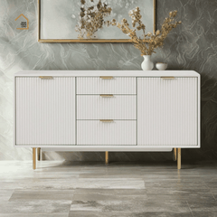 NANCY, TLT_053, Tủ lưu trữ phong cách hiện đại tối giản, 120x40x80cm, Gỗ MDF phủ sơn 2K, Nội thất Nhà trên cao