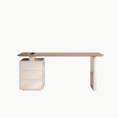 MYRNA, BLV_014, Bàn làm việc sang trọng hiện đại có tủ lưu trữ, 140x60x75cm, MDF phủ sơn 2K, Nội thất Nhà Trên Cao