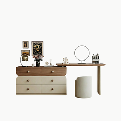 SAMA, BTD_031,  Bàn trang điểm 6 hộc tủ lưu trữ sang trọng,120x40x75cm, Plywood phủ sơn 2K, Nội thất Nhà Trên Cao