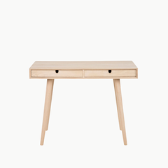 SAMM, BLV_009, Bàn làm việc sang trọng hiện đại, 100x40x75cm, Gỗ cao su phủ Veneer, Nội thất Nhà Trên Cao