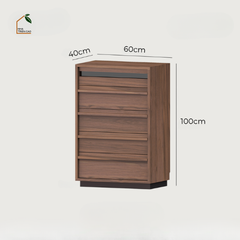 LINEA, TLT_092, Tủ Lưu Trữ Đứng Thanh Lịch, 60x40x100cm, Gỗ Plywood Phủ Veneer, Nội Thất Nhà Trên Cao