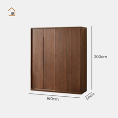 HONA, TQA_045, Tủ quần áo sang trọng thanh lịch, 160x60x200cm, Gỗ Plywood phủ Verneer, Nội thất Nhà trên cao