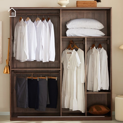 HONA, TQA_045, Tủ quần áo sang trọng thanh lịch, 160x60x200cm, Gỗ Plywood phủ Verneer, Nội thất Nhà trên cao