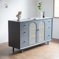 UNI, Tủ lưu trữ đa năng, TLT_007, 140x40x90cm, Gỗ MDF phủ sơn 2K, Nội thất Nhà trên cao
