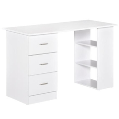 ELDE, Bàn làm việc 3 ngăn tủ kéo kèm kệ sách, DES_022, 120x48x77cm, Nội thất Nhà trên cao