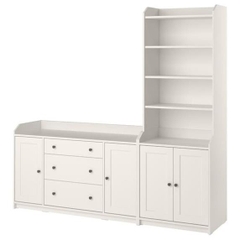 BAHA, COMBO Tủ kệ để đồ kết hợp kệ kệ để đồ, CAB_038, 210x46x199cm, Nội thất Nhà trên cao